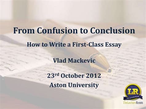 from confusion to conclusion how to write a firstclass essay Kindle Editon