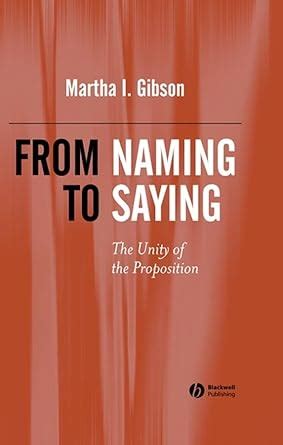 from naming to saying the unity of the proposition Epub