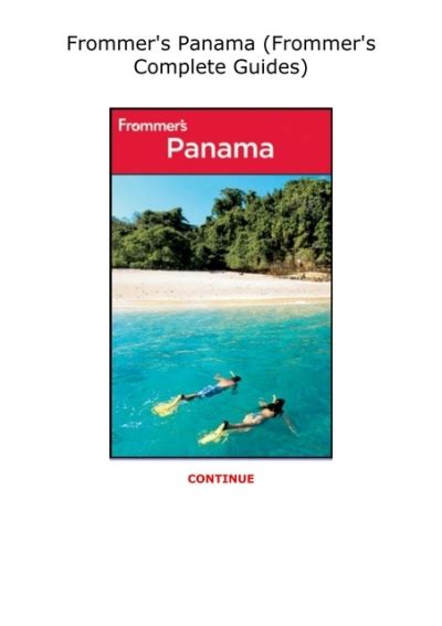 frommers panama frommers complete guides Reader