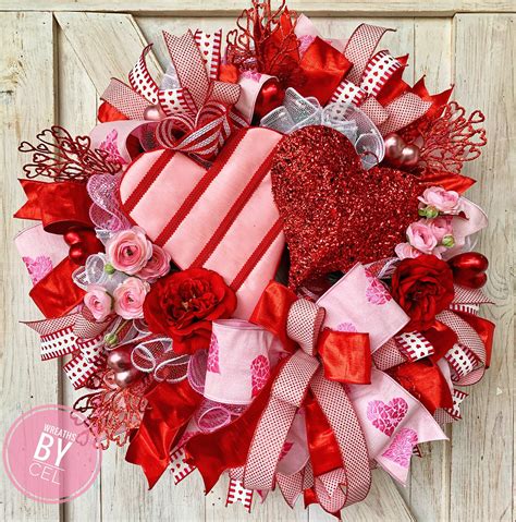 front door valentine wreaths