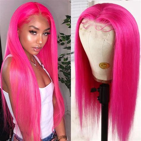 front lace wig pink