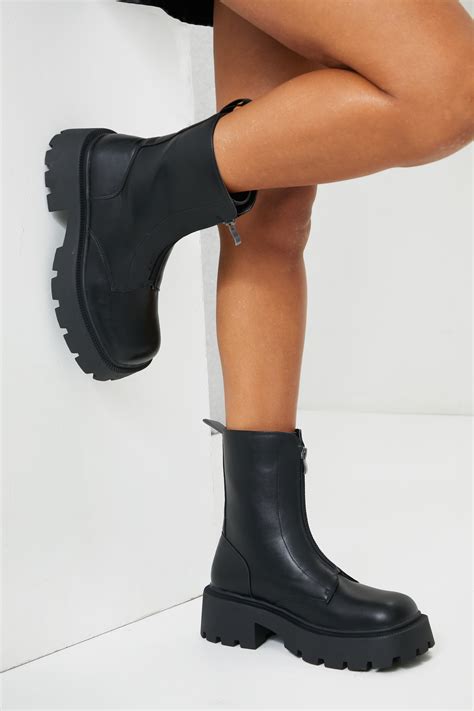 front zip boots