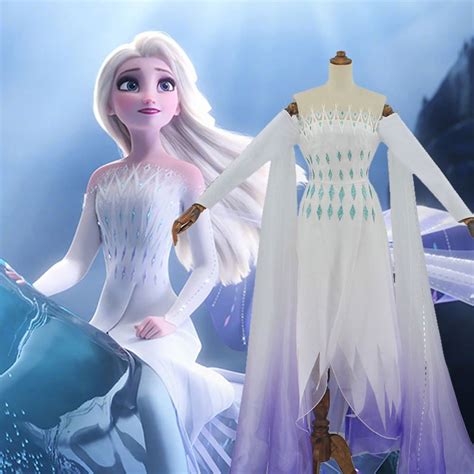 frozen elsa dress white