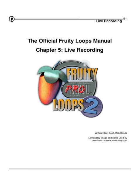 fruity loops user manual Doc