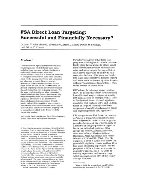 fsa direct loan necessary paperwork PDF