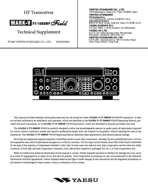 ft 1000mp service manual pdf PDF