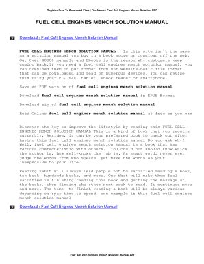 fuel cell engines mench solutions manual Doc