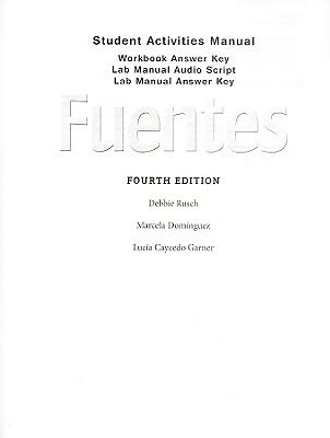 fuentes student activities manual workbook answer key Kindle Editon