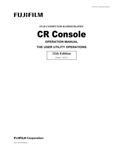 fuji console service manual pdf Epub