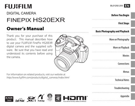 fuji finepix hs20exr user manual Kindle Editon