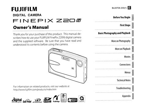 fuji finepix z20fd manual Epub