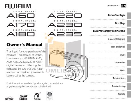 fujifilm a235 manual Reader