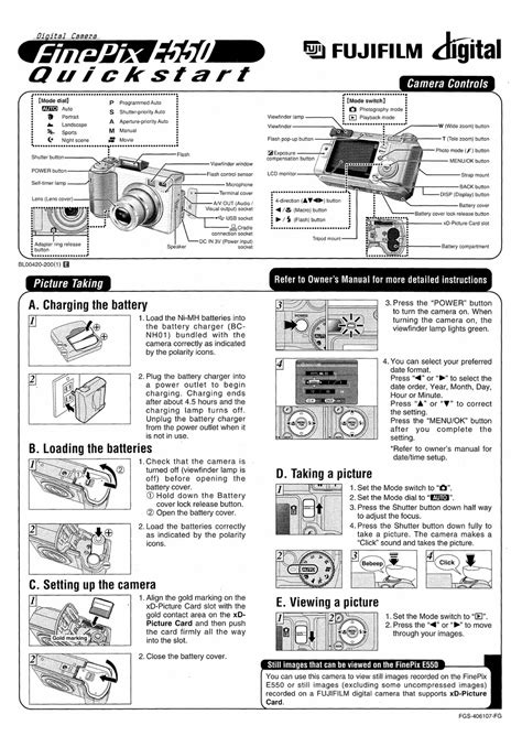 fujifilm finepix e550 manual Reader
