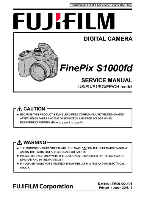 fujifilm finepix s1000fd service manual repair guide Epub