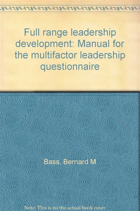 full range leadership development manual Reader