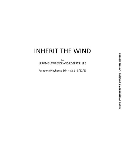 full version inherit the wind script pdf Epub