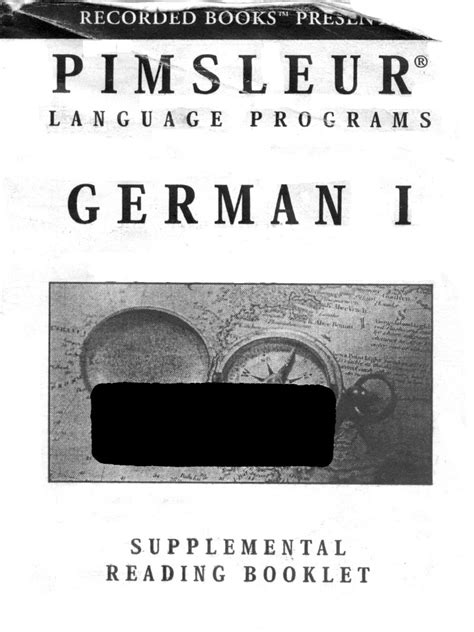 full version pimsleur german 1 reading booklet pdf Epub