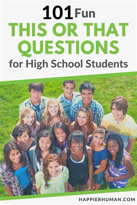 fun questions to ask high school students