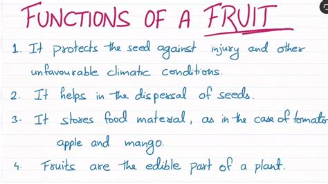 function of fruits in the body