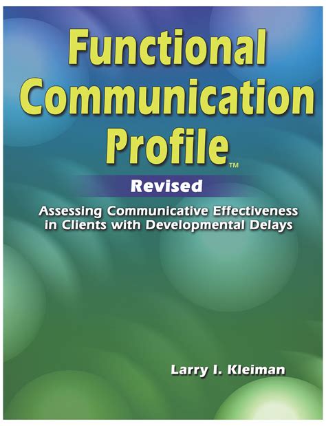 functional communication profile manual Kindle Editon