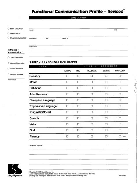 functional communication profile manual Kindle Editon