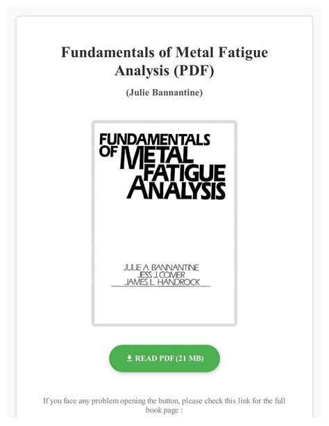 fundamentals of metal fatigue analysis solutions manual Ebook Reader