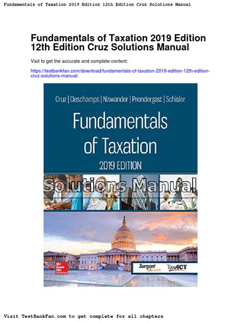 fundamentals of taxation 2012 solutions manual pdf Doc