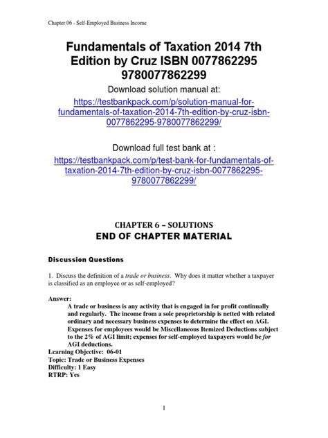 fundamentals of taxation 2014 appendix b solutions Doc