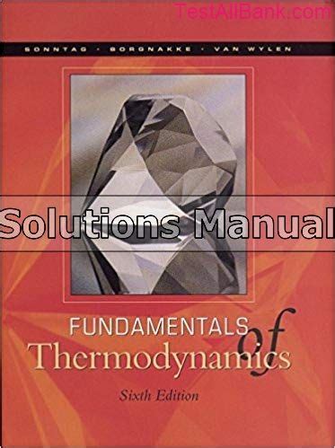 fundamentals of thermodynamics sixth edition solution manual Kindle Editon