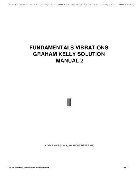 fundamentals vibrations solution manual pdf PDF
