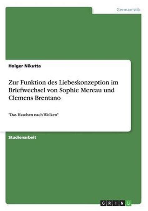 funktion liebeskonzeption briefwechsel clemens brentano Reader