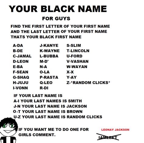 funny black names