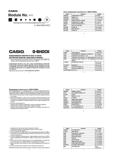 g shock 3031 manual PDF
