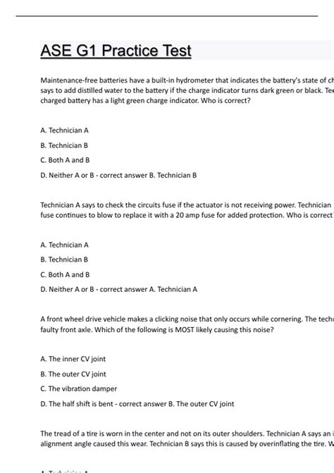 g1 test questions and answers Reader