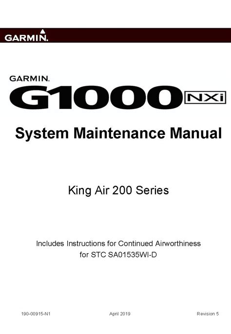 g1000 maintenance manual pdf PDF