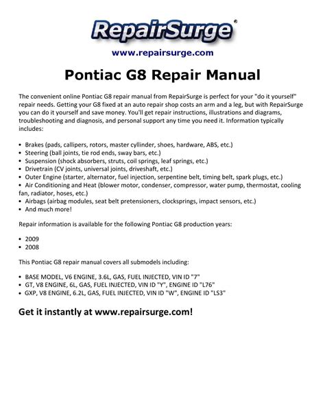 g8 gt service manual Epub