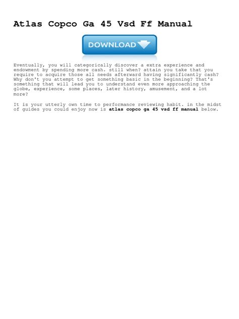 ga 45 vsd ff manual PDF