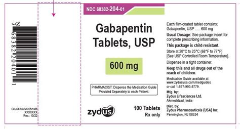 gabapentin 600 mg tablet