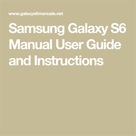 galaxy s6 the complete user guide learn how to use galaxy s6 all about hardware software and apps plus little PDF