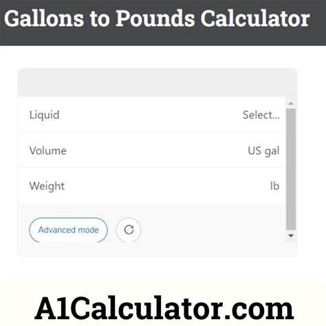 gallons converted to pounds