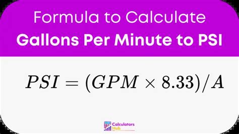 gallons per min to psi