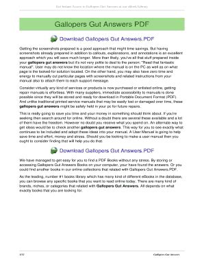 gallopers gut answers Ebook Reader