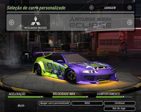 games where the mitsubishi eclipse is used