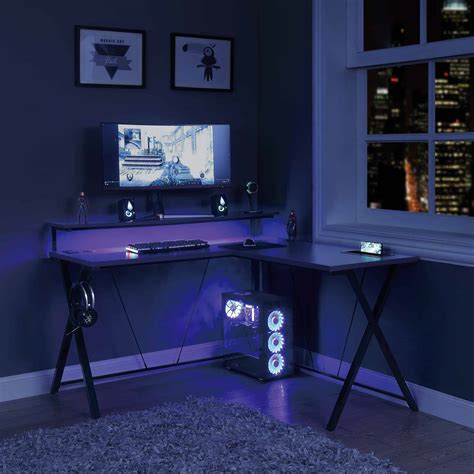 gaming desk with led lights