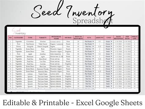 garden seed inventory Kindle Editon