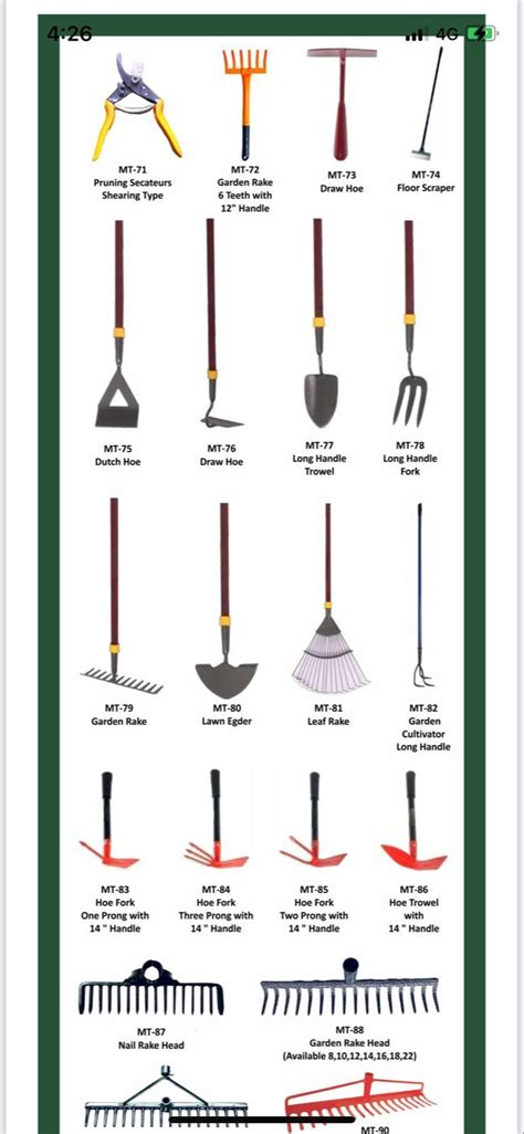 Garden Tools Catalog