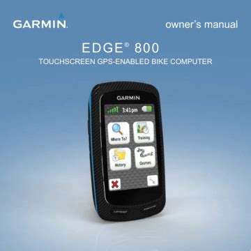 garmin edge 800 owner39s manual PDF