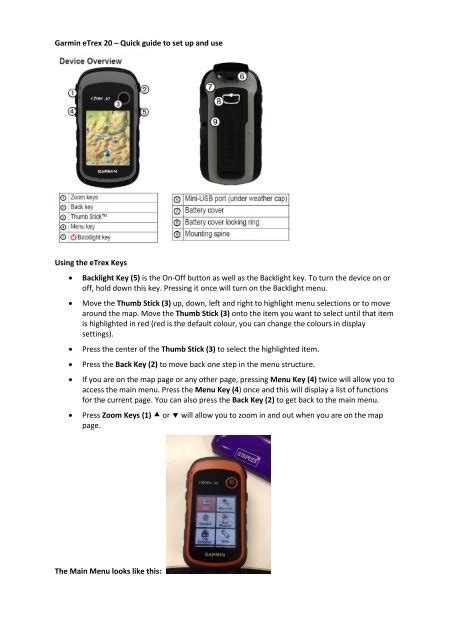 garmin etrex quick start guide pdf Reader