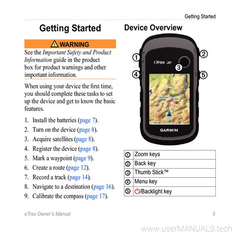 garmin etrex user manual pdf PDF