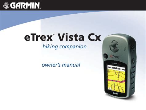 garmin etrex vista cx manuale Doc